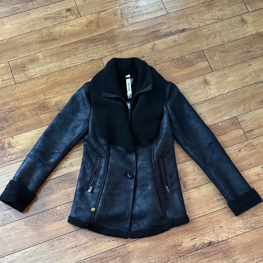 Soia & Kyo Women's Black Shearling Jacket